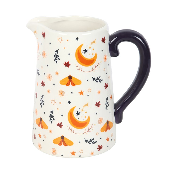 Eleanoras Autumn Magic Harvest Moon Print Ceramic Flower Jug 