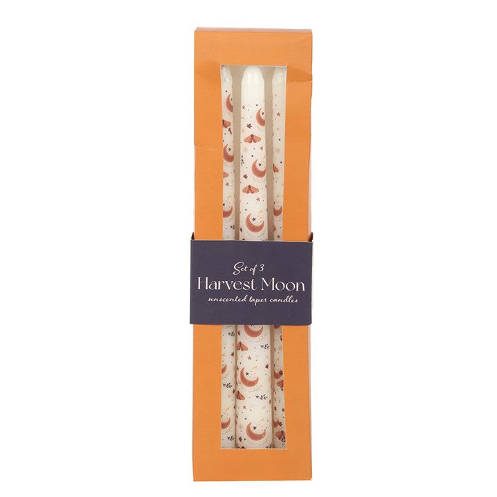 Eleanoras Set of 3 Harvest Moon Taper Candles 
