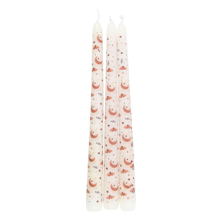 Eleanoras Set of 3 Harvest Moon Taper Candles 