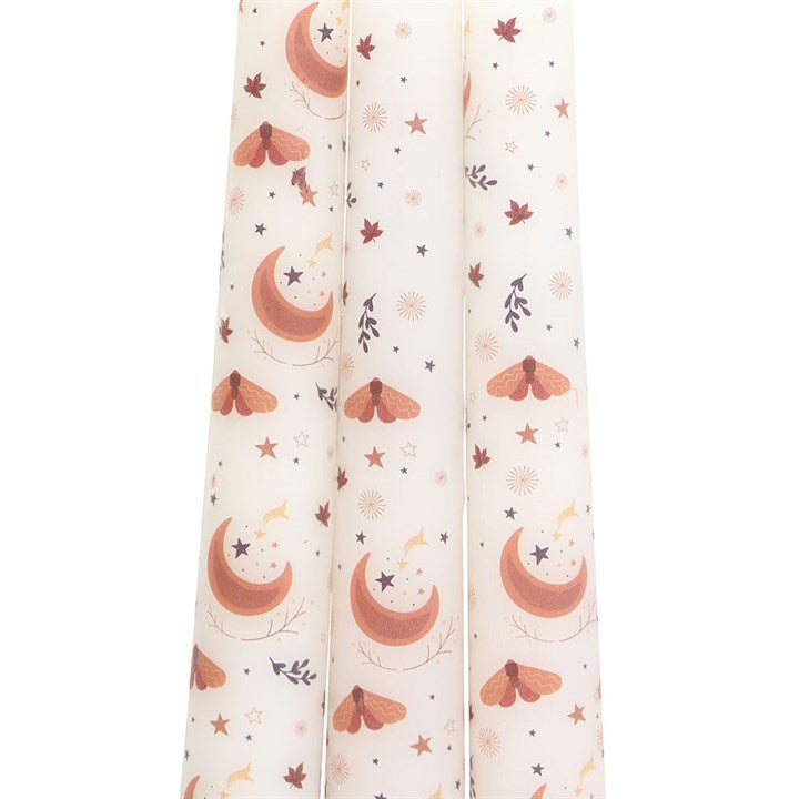 Eleanoras Set of 3 Harvest Moon Taper Candles 