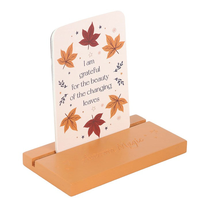 Eleanoras Autumn Magic Affirmation Cards with Wooden Stand Affirmation Cards