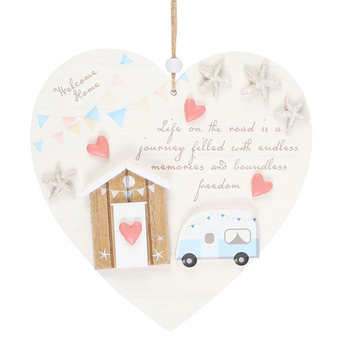 Eleanoras Life on the Road Shell Caravan Hanging Heart 