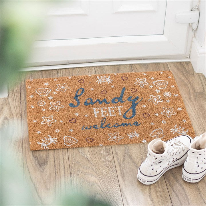 Eleanoras Natural Sandy Feet Welcome Doormat 
