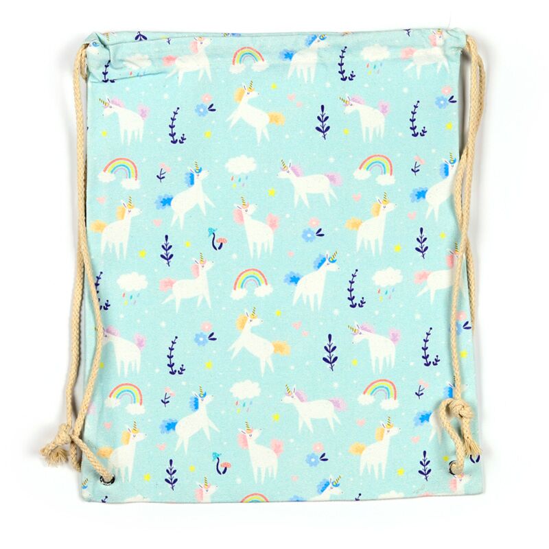 Eleanoras Unicorn Magic Canvas Drawstring Bag 