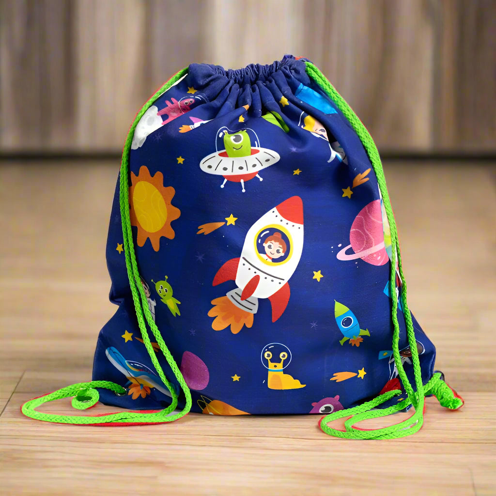 Eleanoras Space Cadet Canvas Drawstring Bag 