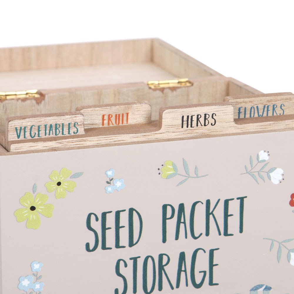 Eleanoras British Garden Birds Seed Packet Storage Box Garden Accessories