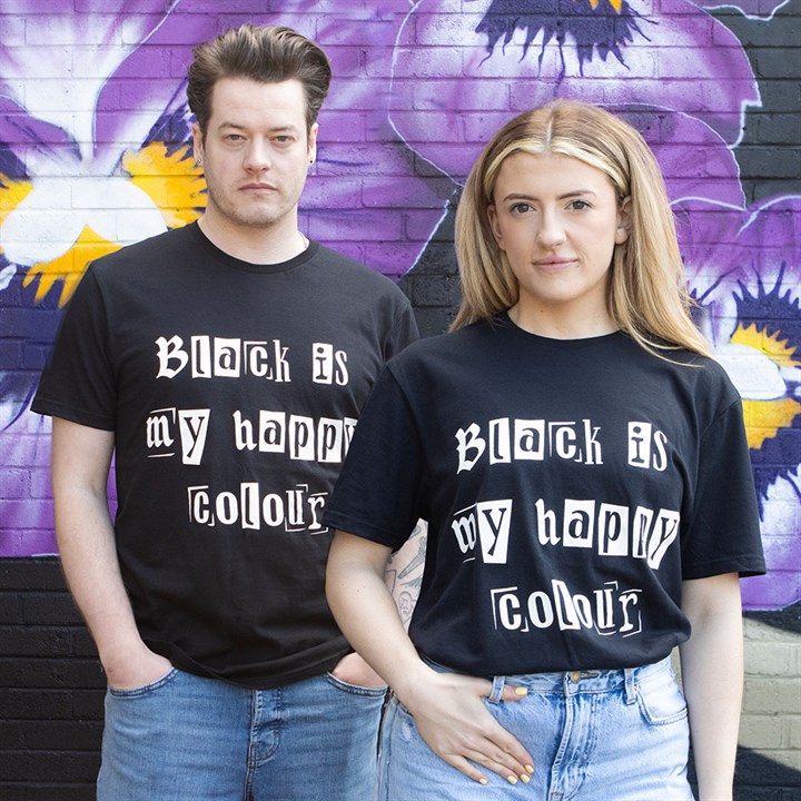 Eleanoras Black is My Happy Colour Unisex T-shirt Size XL 