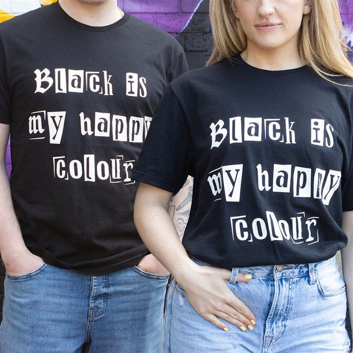 Eleanoras Black is My Happy Colour Unisex T-shirt Size XXL 