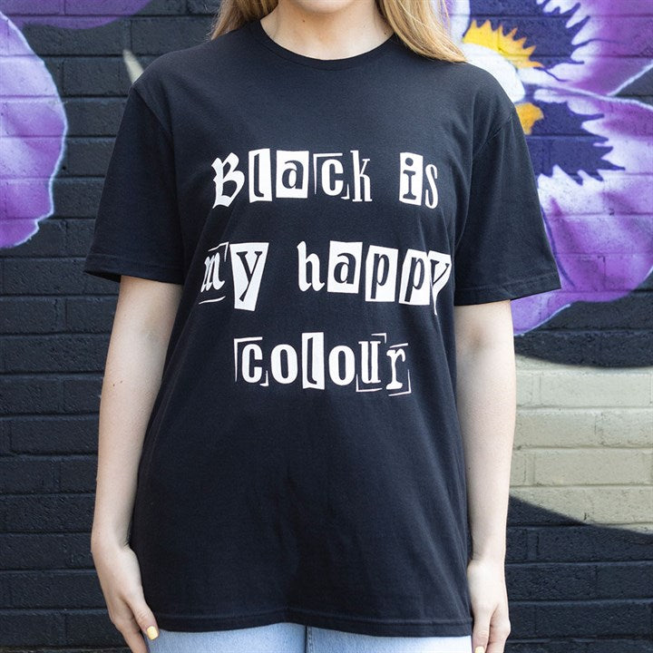 Eleanoras Black is My Happy Colour Unisex T-shirt Size XXL 