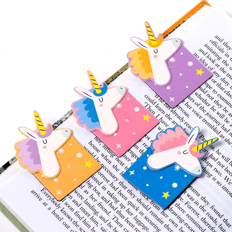 Unicorn Magic Shaped Magnetic Bookmark Set