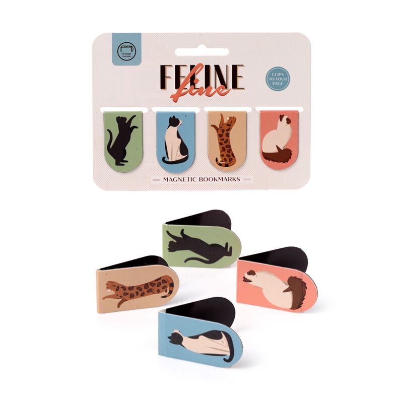 Feline Fine Cats Magnetic Bookmark Set