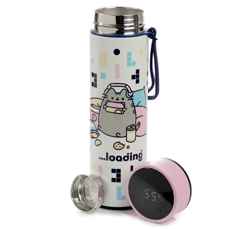 Eleanoras Pusheen the Cat Gaming Reusable Insulated Drinks Bottle Digital Thermometer Bottles & Flasks