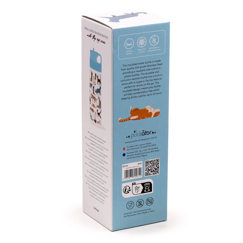 Eleanoras Feline Fine Cats  Hot & Cold Flip Top Drinks Bottle Drinkware