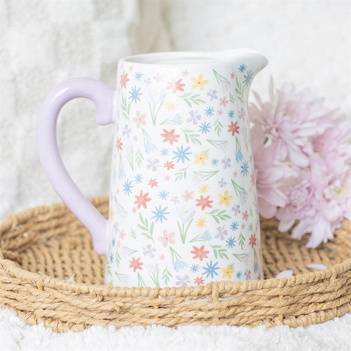 Eleanoras Spring Floral Ceramic Flower Jug 