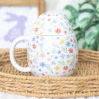 Eleanoras Spring Floral Print Egg Shaped Mug Mugs