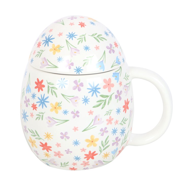 Eleanoras Spring Floral Print Egg Shaped Mug Mugs
