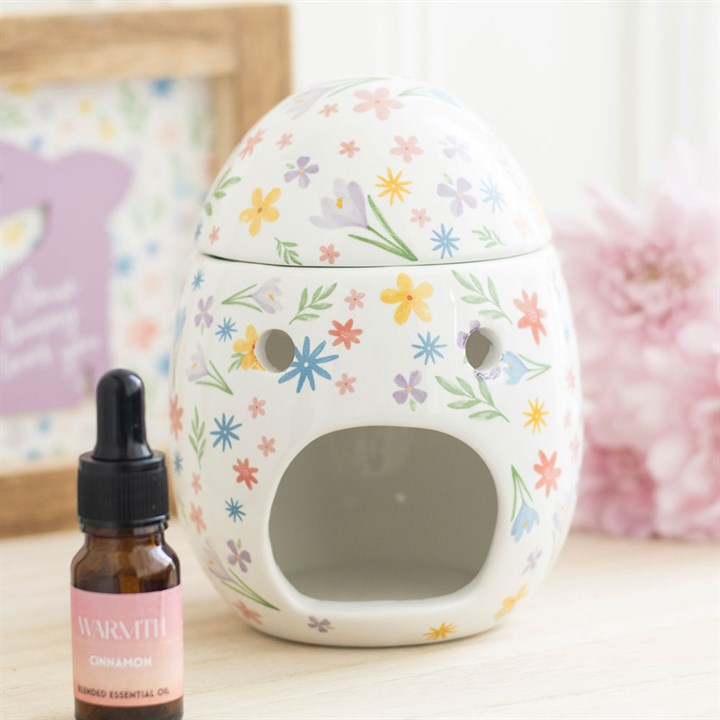 Eleanoras Spring Floral Print Egg Oil Burner & Wax Warmer Oil Burners