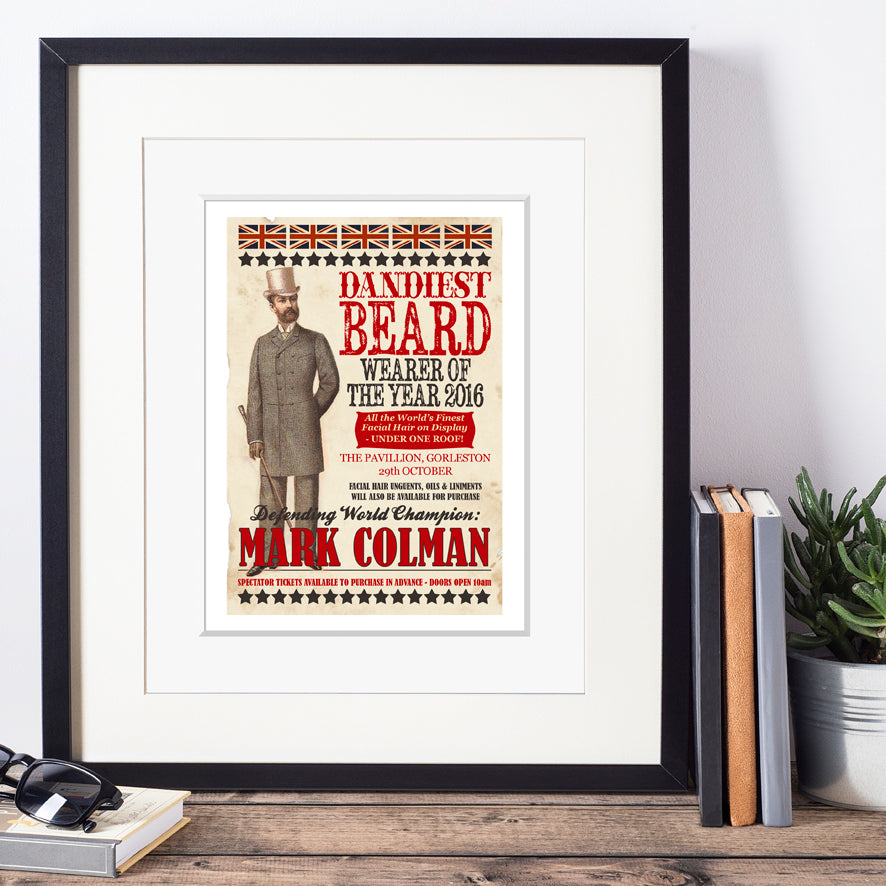 Eleanoras Dandiest Beard Wearer of the Year Vintage Print Prints