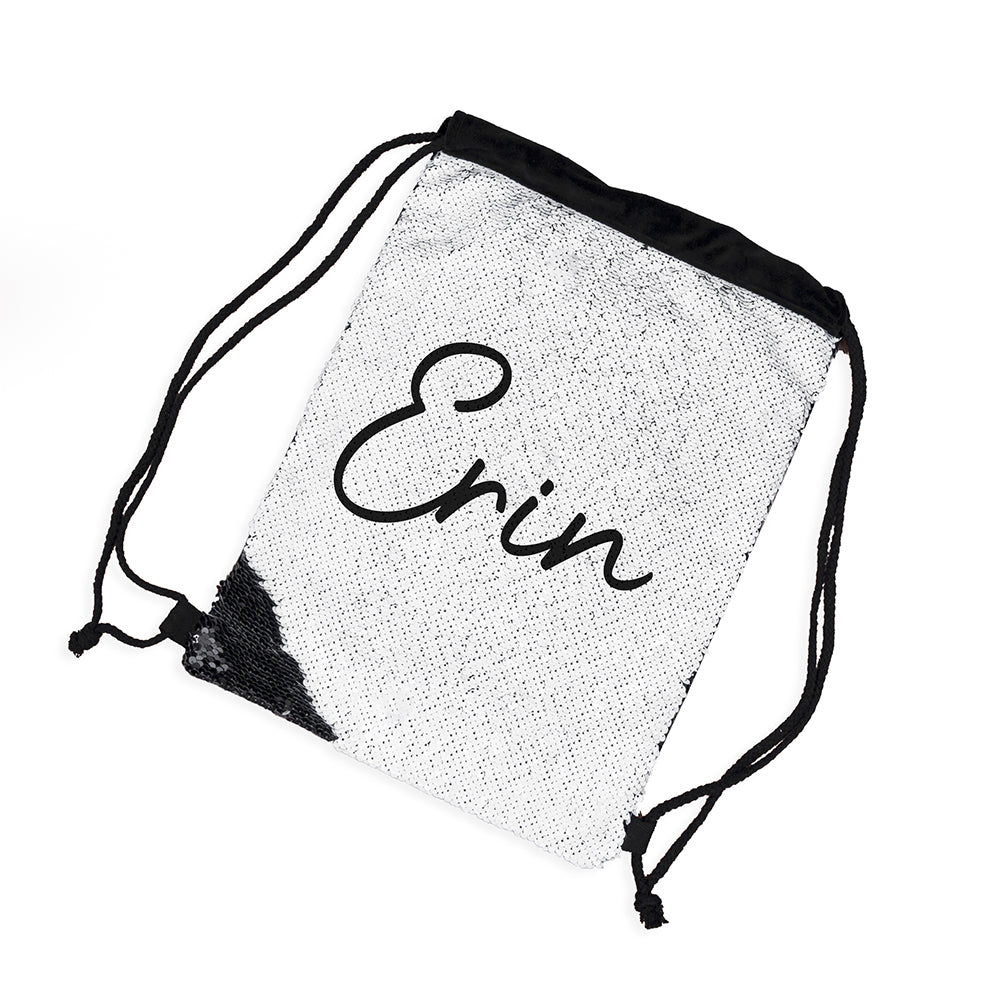 Hidden Message Sequin Bag Black | Personalised