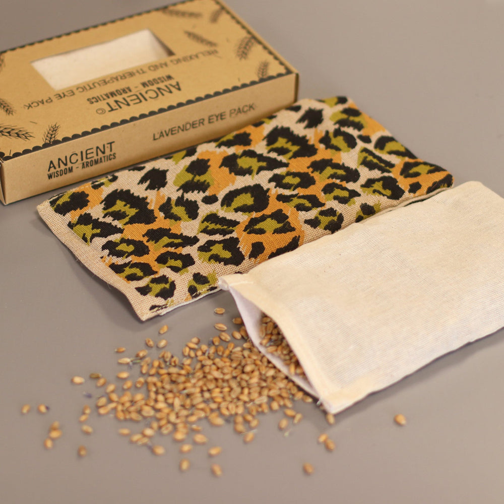 Night Leopard Lavender Natural Cotton and Juco Eye Pillow