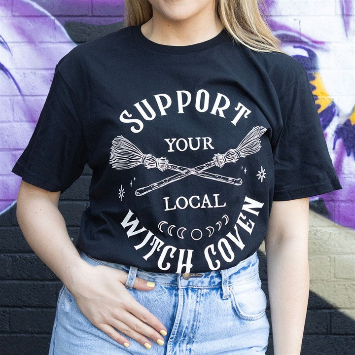 Eleanoras Support Your Local Witch Coven Unisex T-shirt Size L T-Shirts