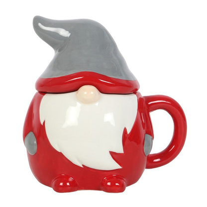 RED & GREY GONK LIDDED MUG