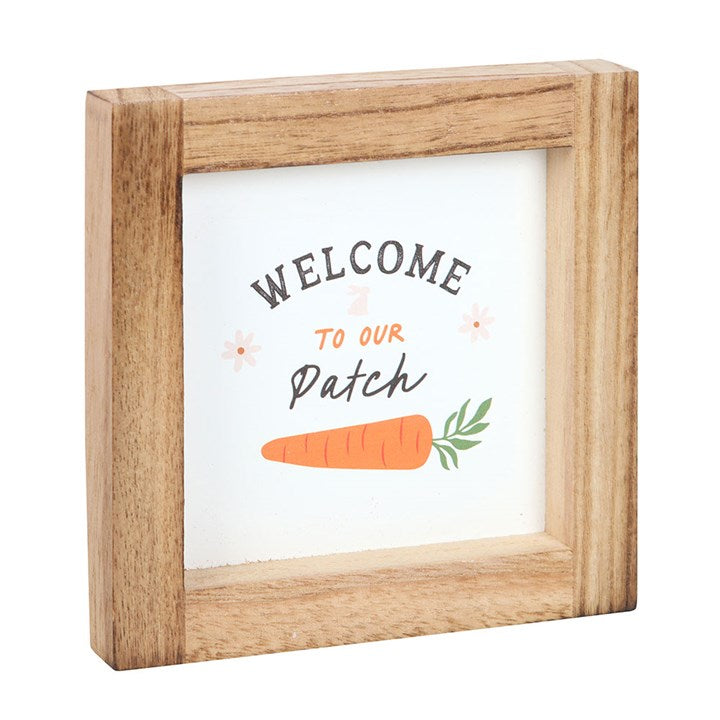 Eleanoras Welcome To Our Patch Wooden Frame Sign Signs & Plaques