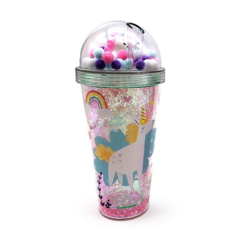 Eleanoras Unicorn Magic Double Walled Cup & Straw with Charms Drinkware