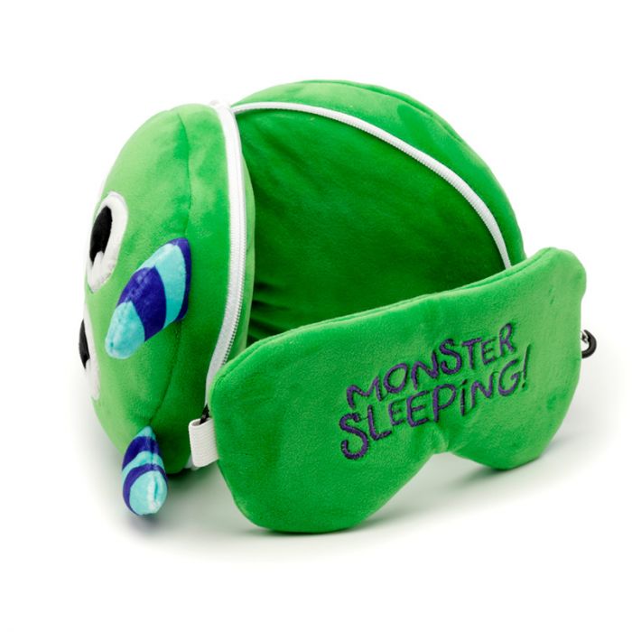 Eleanoras RELAXEAZZZ GREEN MONSTARZ TRAVEL PILLOW & EYE MASK Travel Pillows