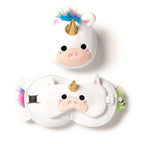 Eleanoras Relaxeazzz Unicorn Round Plush Travel Pillow & Eye Mask 