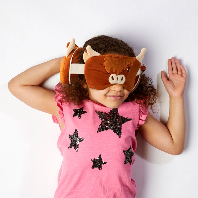 Eleanoras HIGHLAND COO COW TRAVEL PILLOW & EYE MASK Travel Pillows