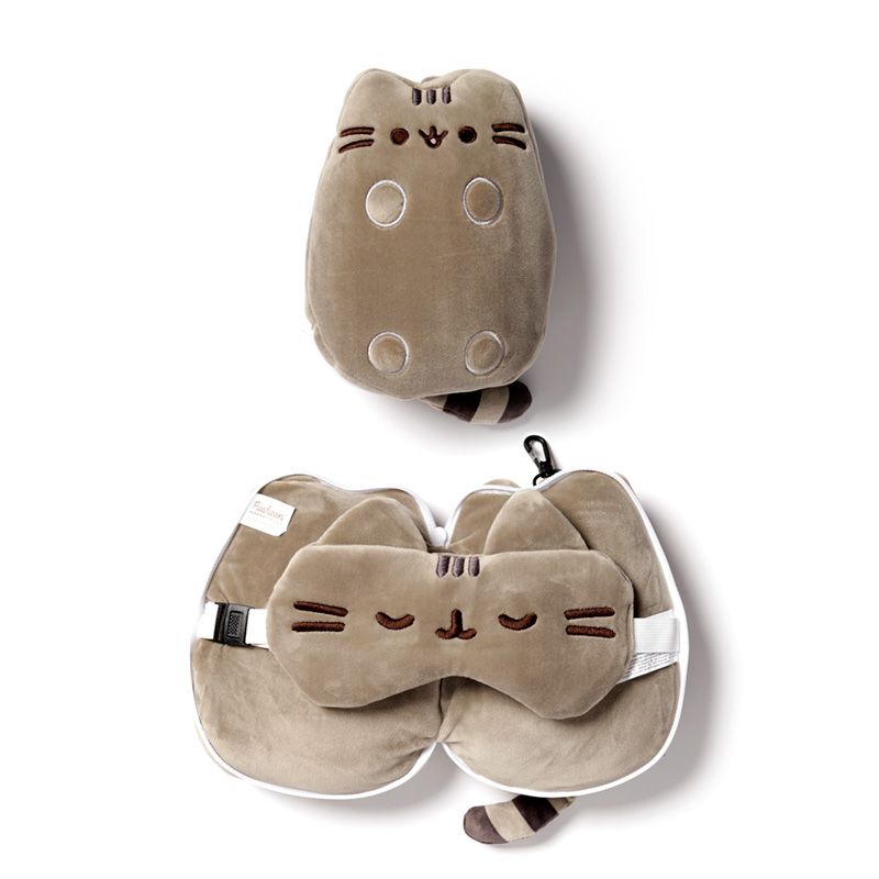 Pusheen Cat Shaped Travel Pillow & Eye Mask