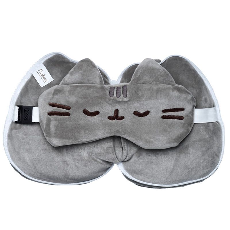 Pusheen Cat Shaped Travel Pillow & Eye Mask