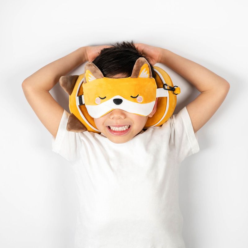 Eleanoras Relaxeazzz Adoramals Finnick the Fox Plush Travel Pillow & Eye Mask Travel Pillows