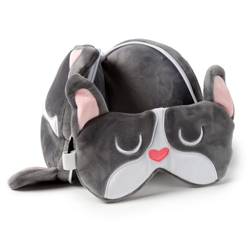 Eleanoras RELAXEAZZZ FRENCH BULLDOG TRAVEL PILLOW & EYE MASK Travel Pillows