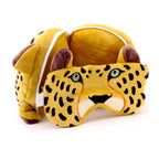 Eleanoras Leopard Plush Travel Pillow & Eye Mask 