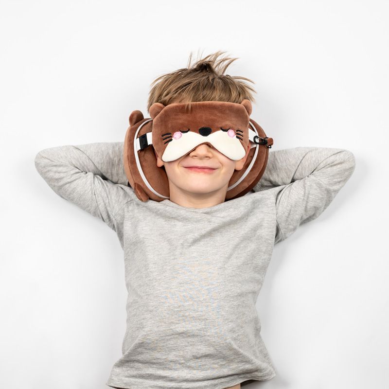 Eleanoras Relaxeazzz Adoramals Henry the Otter Plush Travel Pillow & Eye Mask Travel Pillows