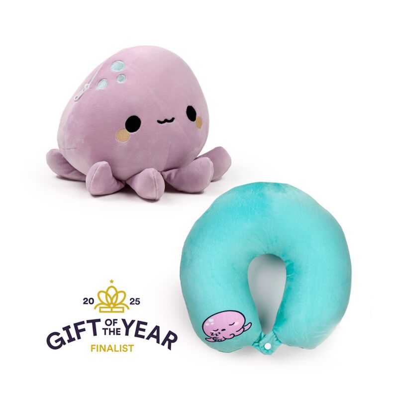 Eleanoras Swapseazzz Adoramals Ocean Octopus 2-in-1 Plush Travel Pillow & Toy Plush