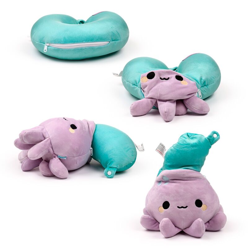 Eleanoras Swapseazzz Adoramals Ocean Octopus 2-in-1 Plush Travel Pillow & Toy Plush