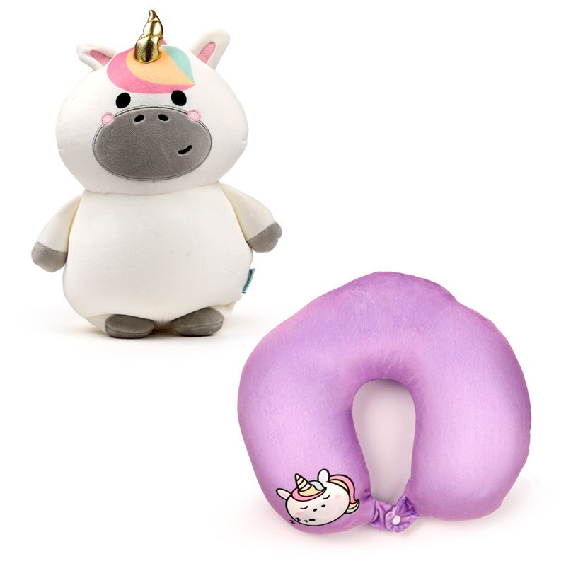 Eleanoras Swapseazzz Adoracorns Unicorn 2-in-1 Plush Travel Pillow & Toy Plush