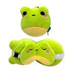 Eleanoras Relaxeazzz Silas the Frog Adoramals Travel Pillow & Eye Mask Travel Pillows