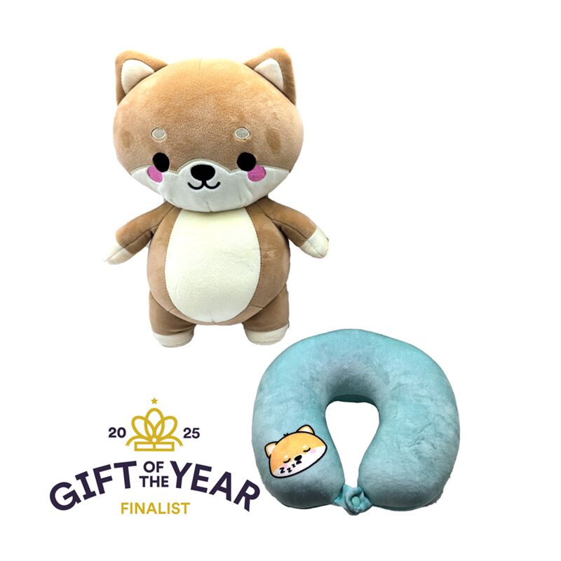 Eleanoras Swapseazzz Adoramals Shuggs the Shiba Inu 2-in-1 Plush Travel Pillow & Toy Plush