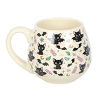 Eleanoras Cute and Creepy Cat Print Rounded Mug Mugs