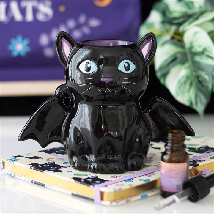 Eleanoras Cute and Creepy Bat Cat Oil Burner and Wax Warmer 
