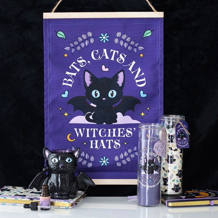 Eleanoras Cute and Creepy Bat Cat Oil Burner and Wax Warmer 