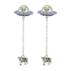 Glow in the Dark Alien Abduction Dangle Earrings