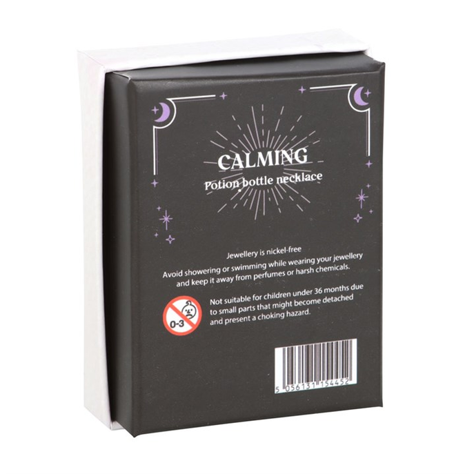 Eleanoras Calming Amethyst Crystal Chip Potion Bottle Necklace Jewellery