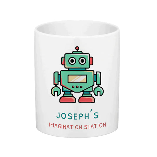 Eleanoras Personalised Robot  Pencil Pot 