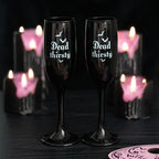 Eleanoras Set of 2 Dead Thirsty Champagne Flutes Glassware