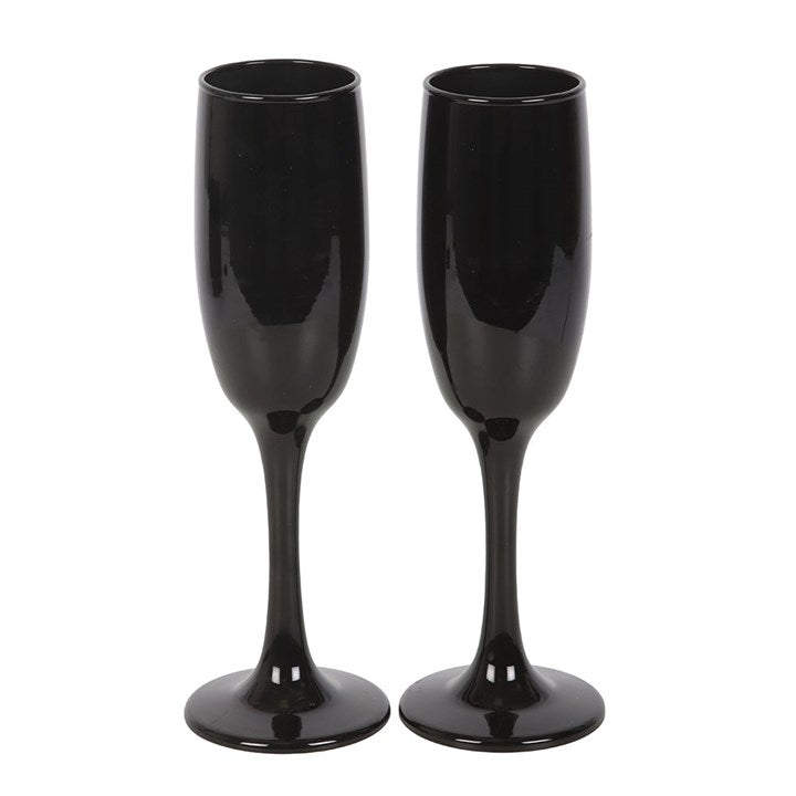 Eleanoras Set of 2 Dead Thirsty Champagne Flutes Glassware